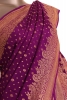 Pure Handloom Zari Butta Banarasi Crepe Silk Saree